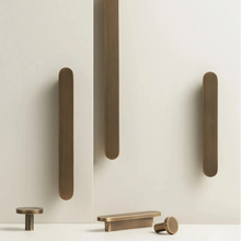 Load image into Gallery viewer, INSPIRA LIFESTYLES | Oren Solid Brass Knob &amp; Pull Handles – Brushed Nickel, Brushed Brass, Antique Bronze Cabinet Hardware by Inspira Lifestyles, Luxury Kitchen Handles, Wardrobe Pulls, Modern Interior Design, Decorative Furniture Hardware, Drawer Knobs, Cabinet Accessories
