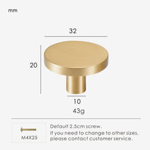 Load image into Gallery viewer, INSPIRA LIFESTYLES | Oren Solid Brass Knob &amp; Pull Handles – Brushed Nickel, Brushed Brass, Antique Bronze Cabinet Hardware by Inspira Lifestyles, Luxury Kitchen Handles, Wardrobe Pulls, Modern Interior Design, Decorative Furniture Hardware, Drawer Knobs, Cabinet Accessories
