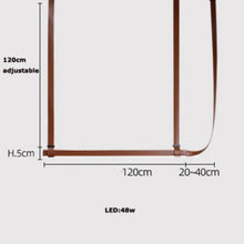 Load image into Gallery viewer, INSPIRA LIFESTYLES – Profilo Bar Pendant, modern linear LED pendant light, leather suspension bar light, long dining table pendant, kitchen island linear lighting, architectural ceiling light
