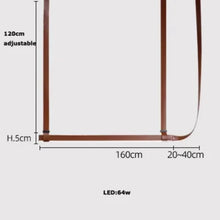 Load image into Gallery viewer, INSPIRA LIFESTYLES – Profilo Bar Pendant, modern linear LED pendant light, leather suspension bar light, long dining table pendant, kitchen island linear lighting, architectural ceiling light

