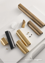 Load image into Gallery viewer, INSPIRA LIFESTYLES - RIVA PULL HANDLES, EDGE PULL HANDLES, SOLID BRASS CABINET HANDLE, MODERN ARC HANDLE, ERGONOMIC CABINET PULL, MINIMAL CABINET HARDWARE, BUILT IN EDGE PULL, KITCHEN DRAWER EDGE HANDLE, ANTIQUE BRONZE CABINET HANDLE, BRUSHED GOLD EDGE PULL, BLACK CABINET HARDWARE, WHITE CABINET HANDLE, ARCHITECTURAL CABINET HARDWARE, CONTEMPORARY MILLWORK HARDWARE, INSPIRA LIFESTYLES
