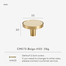 Load image into Gallery viewer, INSPIRA LIFESTYLES - Sarto Leather Handles, leather cabinet handles, genuine leather knobs, brushed brass pulls, black leather handle, orange leather knob, beige cabinet pull, khaki drawer handle, modern kitchen hardware, bespoke cabinet hardware, luxury leather handle.
