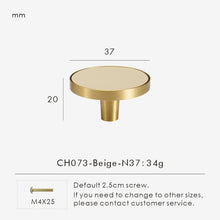 Load image into Gallery viewer, INSPIRA LIFESTYLES - Sarto Leather Handles, leather cabinet handles, genuine leather knobs, brushed brass pulls, black leather handle, orange leather knob, beige cabinet pull, khaki drawer handle, modern kitchen hardware, bespoke cabinet hardware, luxury leather handle.
