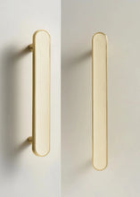 Load image into Gallery viewer, INSPIRA LIFESTYLES - Sarto Leather Handles, leather cabinet handles, genuine leather knobs, brushed brass pulls, black leather handle, orange leather knob, beige cabinet pull, khaki drawer handle, modern kitchen hardware, bespoke cabinet hardware, luxury leather handle.
