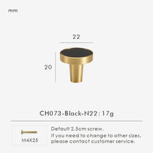 Load image into Gallery viewer, INSPIRA LIFESTYLES - Sarto Leather Handles, leather cabinet handles, genuine leather knobs, brushed brass pulls, black leather handle, orange leather knob, beige cabinet pull, khaki drawer handle, modern kitchen hardware, bespoke cabinet hardware, luxury leather handle.
