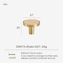 Load image into Gallery viewer, INSPIRA LIFESTYLES - Sarto Leather Handles, leather cabinet handles, genuine leather knobs, brushed brass pulls, black leather handle, orange leather knob, beige cabinet pull, khaki drawer handle, modern kitchen hardware, bespoke cabinet hardware, luxury leather handle.
