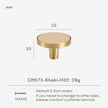Load image into Gallery viewer, INSPIRA LIFESTYLES - Sarto Leather Handles, leather cabinet handles, genuine leather knobs, brushed brass pulls, black leather handle, orange leather knob, beige cabinet pull, khaki drawer handle, modern kitchen hardware, bespoke cabinet hardware, luxury leather handle.
