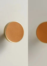 Load image into Gallery viewer, INSPIRA LIFESTYLES - Sarto Leather Handles, leather cabinet handles, genuine leather knobs, brushed brass pulls, black leather handle, orange leather knob, beige cabinet pull, khaki drawer handle, modern kitchen hardware, bespoke cabinet hardware, luxury leather handle.
