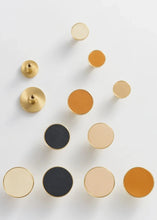Load image into Gallery viewer, INSPIRA LIFESTYLES - Sarto Leather Handles, leather cabinet handles, genuine leather knobs, brushed brass pulls, black leather handle, orange leather knob, beige cabinet pull, khaki drawer handle, modern kitchen hardware, bespoke cabinet hardware, luxury leather handle.
