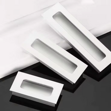 Load image into Gallery viewer, Inspira Lifestyles Lui Recessed Box Handles – Minimalist flush cabinet pulls, matte black and white hardware for sliding doors, drawers, closets, kitchen cabinetry, modern home hardware
