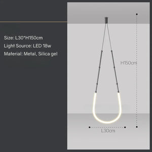 Siliq Sculptural Light with handcrafted silicone forms and metallic segmented cables, single minimalist pendant with glowing silicone tube, dramatic chandelier version of Siliq Light for high ceilings, floor-to-ceiling sculptural lighting installation in modern interior, flexible silicone light tubes emitting soft ambient glow, artistic designer light fixture styled in dining room, contemporary sculptural lighting as statement piece in commercial space.