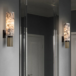 INSPIRA LIFESTYLES - Isabel Marble Wall Sconce, Modern Luxury Natural Marble Wall Lamp, Living Room Wall Lamp, Bedside Wall Lamp, Bedroom Wall Decoration, LED Wall Light Fixtures, Vintage Sconce Lighting, Home-appliance Wall Lamp, Natural Marble Lamp, Luxury Wall Lighting, Elegant Wall Sconce, Modern Home Lighting, Marble LED Light