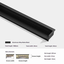 Load image into Gallery viewer, INSPIRA LIFESTYLES - Matiz Recessed Handles, colourful aluminum cabinet pulls, recessed drawer handles, orange red handle, moran green handle, deep blue handle, coffee brown handle, grey recessed pull, modern kitchen cabinet hardware
