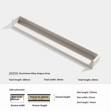 Load image into Gallery viewer, INSPIRA LIFESTYLES - Matiz Recessed Handles, colourful aluminum cabinet pulls, recessed drawer handles, orange red handle, moran green handle, deep blue handle, coffee brown handle, grey recessed pull, modern kitchen cabinet hardware
