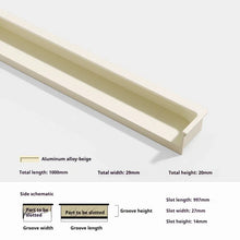 Load image into Gallery viewer, INSPIRA LIFESTYLES - Matiz Recessed Handles, colourful aluminum cabinet pulls, recessed drawer handles, orange red handle, moran green handle, deep blue handle, coffee brown handle, grey recessed pull, modern kitchen cabinet hardware

