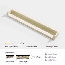 Load image into Gallery viewer, INSPIRA LIFESTYLES - Matiz Recessed Handles, colourful aluminum cabinet pulls, recessed drawer handles, orange red handle, moran green handle, deep blue handle, coffee brown handle, grey recessed pull, modern kitchen cabinet hardware
