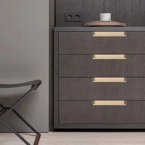 INSPIRA LIFESTYLES - Matiz Recessed Handles, colourful aluminum cabinet pulls, recessed drawer handles, orange red handle, moran green handle, coffee brown handle, grey recessed pull, modern kitchen cabinet hardware