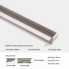 Load image into Gallery viewer, INSPIRA LIFESTYLES - Matiz Recessed Handles, colourful aluminum cabinet pulls, recessed drawer handles, orange red handle, moran green handle, deep blue handle, coffee brown handle, grey recessed pull, modern kitchen cabinet hardware
