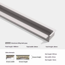Load image into Gallery viewer, INSPIRA LIFESTYLES - Matiz Recessed Handles, colourful aluminum cabinet pulls, recessed drawer handles, orange red handle, moran green handle, deep blue handle, coffee brown handle, grey recessed pull, modern kitchen cabinet hardware
