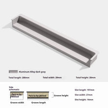 Load image into Gallery viewer, INSPIRA LIFESTYLES - Matiz Recessed Handles, colourful aluminum cabinet pulls, recessed drawer handles, orange red handle, moran green handle, deep blue handle, coffee brown handle, grey recessed pull, modern kitchen cabinet hardware
