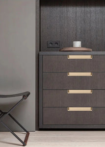 INSPIRA LIFESTYLES - Matiz Recessed Handles, colourful aluminum cabinet pulls, recessed drawer handles, orange red handle, moran green handle, deep blue handle, coffee brown handle, grey recessed pull, modern kitchen cabinet hardware