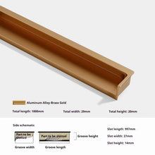 Load image into Gallery viewer, INSPIRA LIFESTYLES - Matiz Recessed Handles, colourful aluminum cabinet pulls, recessed drawer handles, orange red handle, moran green handle, deep blue handle, coffee brown handle, grey recessed pull, modern kitchen cabinet hardware
