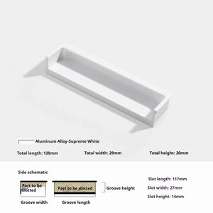 INSPIRA LIFESTYLES - Matiz Recessed Handles, colourful aluminum cabinet pulls, recessed drawer handles, orange red handle, moran green handle, deep blue handle, coffee brown handle, grey recessed pull, modern kitchen cabinet hardware