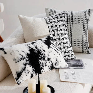 INSPIRA LIFESTYLES | Metro Woven Pillows, WOVEN PILLOW, THROW PILLOW, SOFA PILLOW, PILLOW, LUXURY PILLOW, EMBROIDERED PILLOW, DECORATIVE PILLOW, COTTON PILLOW, MODERN PILLOW, BLACK AND WHITE PILLOW, CHAIR PILLOW, BED PILLOW, ACCENT PILLOW