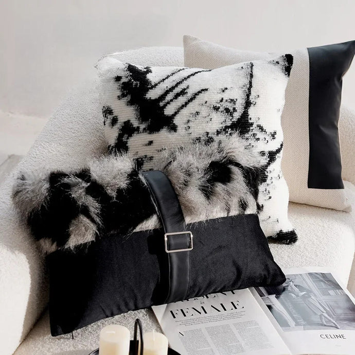 INSPIRA LIFESTYLES | Metro Woven Pillows, WOVEN PILLOW, THROW PILLOW, SOFA PILLOW, PILLOW, LUXURY PILLOW, EMBROIDERED PILLOW, DECORATIVE PILLOW, COTTON PILLOW, MODERN PILLOW, BLACK AND WHITE PILLOW, CHAIR PILLOW, BED PILLOW, ACCENT PILLOW