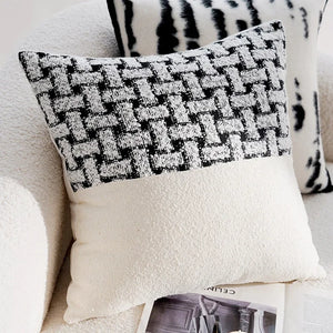 INSPIRA LIFESTYLES | Metro Woven Pillows, WOVEN PILLOW, THROW PILLOW, SOFA PILLOW, PILLOW, LUXURY PILLOW, EMBROIDERED PILLOW, DECORATIVE PILLOW, COTTON PILLOW, MODERN PILLOW, BLACK AND WHITE PILLOW, CHAIR PILLOW, BED PILLOW, ACCENT PILLOW