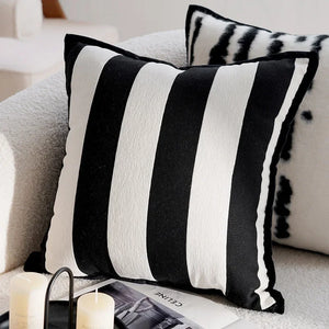 INSPIRA LIFESTYLES | Metro Woven Pillows, WOVEN PILLOW, THROW PILLOW, SOFA PILLOW, PILLOW, LUXURY PILLOW, EMBROIDERED PILLOW, DECORATIVE PILLOW, COTTON PILLOW, MODERN PILLOW, BLACK AND WHITE PILLOW, CHAIR PILLOW, BED PILLOW, ACCENT PILLOW