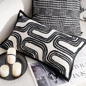 INSPIRA LIFESTYLES | Metro Woven Pillows, WOVEN PILLOW, THROW PILLOW, SOFA PILLOW, PILLOW, LUXURY PILLOW, EMBROIDERED PILLOW, DECORATIVE PILLOW, COTTON PILLOW, MODERN PILLOW, BLACK AND WHITE PILLOW, CHAIR PILLOW, BED PILLOW, ACCENT PILLOW