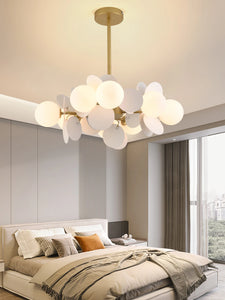 INSPIRA LIFESTYLES - Pop-Art Monochrome Chandelier - CHANDELIER, GLASS GLOBE CHANDELIER, GLOBE CHANDELIER, GLOBE LIGHT, LIGHT, LIGHT FIXTURE, LIGHTING, MODERN CHANDELIER, MODERN CHANDLIER, MODERN PENDANT, PENDANT, POP ART, SPUTNIK CHANDELIER