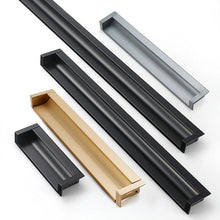 Load image into Gallery viewer, INSPIRA LIFESTYLES - Quo Recessed Pull Handles. SLIDING DOOR HARDWARE, HIDDEN HANDLES, RECESSED HANDLES, CABINET HARDWARE, DOOR PULLS, DRAWER PULLS, FURNITURE HANDLES, BARN DOOR HARDWARE, WARDROBE HARDWARE, BATHROOM HARDWARE, KITCHEN HARDWARE
