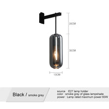 Load image into Gallery viewer, INSPIRA LIFESTYLES - Modern Black Wall Lights, Glass Lampshade Wall Light, Bedroom Decor Lighting, Study Wall Lamp, Hotel Aisle Lighting, Restaurant Wall Light, Staircase Wall Lamp, Art Wall Lighting, Contemporary Wall Light, Sleek Black Wall Fixtures, Elegant Glass Wall Light, Stylish Aisle Lighting
