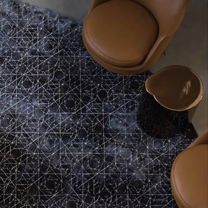 INSPIRA LIFESTYLES | Starmap Hand Tufted Rug, WOVEN RUG, WOOL AREA RUG, TUFTED RUG, STATEMENT RUG, RUGS, RUG, RECTANGLE AREA RUG, PREMIUM WOOL RUG, POST MODERN RUG, MONOCHROME RUG, MODERN RUG, MINIMAL RUG, MADE TO ORDER, LIVING ROOM RUG, LARGE RUG, Handmade Rug, HANDMADE, HAND WOVEN RUG, HAND TUFTED RUG, GEOMETRIC RUG, DINING ROOM RUG, BEDROOM RUG, AREA RUG, ACCENT RUG, MODERN AREA RUG, CONTEMPORARY RUG, NAVY BLUE RUG, DARK BLUE RUG, TENCEL RUG, TENCEL AREA RUG