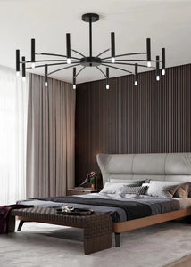 INSPIRA LIFESTYLES - Stratos Radial Modern Chandelier, UNIQUE LIGHT, Sleek Chandelier, SCULPTURAL LIGHT, Nordic Chandelier, MODERN PENDANT LIGHT, Home Lighting, Dining Room Lighting, MODERN CHANDELIER, MINIMALIST LIGHT, MINIMALIST CHANDELIER, METAL CHANDELIER, Luxury Home Chandelier, LIVING ROOM LIGHT, LED CHANDELIER, HOTEL LIGHT,Dining Table Light, Contemporary LED Light, BLACK CHANDELIER, BEDROOM LIGHT, ACCENT LIGHTStatement Light, Art light, Restaurant Light