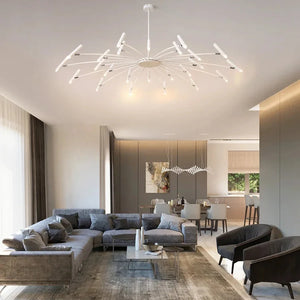 INSPIRA LIFESTYLES - Stratos Radial Modern Chandelier, UNIQUE LIGHT, Sleek Chandelier, SCULPTURAL LIGHT, Nordic Chandelier, MODERN PENDANT LIGHT, Home Lighting, Dining Room Lighting, MODERN CHANDELIER, MINIMALIST LIGHT, MINIMALIST CHANDELIER, METAL CHANDELIER, Luxury Home Chandelier, LIVING ROOM LIGHT, LED CHANDELIER, HOTEL LIGHT,Dining Table Light, Contemporary LED Light, BLACK CHANDELIER, BEDROOM LIGHT, ACCENT LIGHTStatement Light, Art light, Restaurant Light