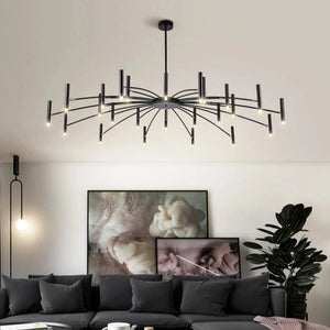 INSPIRA LIFESTYLES - Stratos Radial Modern Chandelier, UNIQUE LIGHT, Sleek Chandelier, SCULPTURAL LIGHT, Nordic Chandelier, MODERN PENDANT LIGHT, Home Lighting, Dining Room Lighting, MODERN CHANDELIER, MINIMALIST LIGHT, MINIMALIST CHANDELIER, METAL CHANDELIER, Luxury Home Chandelier, LIVING ROOM LIGHT, LED CHANDELIER, HOTEL LIGHT,Dining Table Light, Contemporary LED Light, BLACK CHANDELIER, BEDROOM LIGHT, ACCENT LIGHTStatement Light, Art light, Restaurant Light