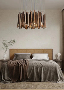 INSPIRA LIFESTYLES | Wood Block Chandelier - WOODEN LIGHT FIXTURE, WOODEN CHANDELIER, WOOD PENDANT LIGHT, WOOD LIGHT, WOOD CHANDELIER, MODERN PENDANT LIGHT, MODERN CHANDELIER, Luxury Pendant Light, LUXURY CHANDELIER, Living Room Chandelier, Kitchen Chandelier, Dining Room Chandelier, Designer Chandelier, Contemporary, BEDROOM LIGHT, LIVING ROOM LIGHT, ACCENT LIGHT, SCULPTURAL LIGHT, FEATURE LIGHT, MODERN LIGHT, RESTAURANT LIGHT, HOTEL LIGHT, UNIQUE LIGHT, Contemporary Lighting Fixture, STAIR LIGHT