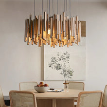 Load image into Gallery viewer, INSPIRA LIFESTYLES | Wood Block Chandelier - WOODEN LIGHT FIXTURE, WOODEN CHANDELIER, WOOD PENDANT LIGHT, WOOD LIGHT, WOOD CHANDELIER, MODERN PENDANT LIGHT, MODERN CHANDELIER, Luxury Pendant Light, LUXURY CHANDELIER, Living Room Chandelier, Kitchen Chandelier, Dining Room Chandelier, Designer Chandelier, Contemporary, BEDROOM LIGHT, LIVING ROOM LIGHT, ACCENT LIGHT, SCULPTURAL LIGHT, FEATURE LIGHT, MODERN LIGHT, RESTAURANT LIGHT, HOTEL LIGHT, UNIQUE LIGHT, Contemporary Lighting Fixture, STAIR LIGHT
