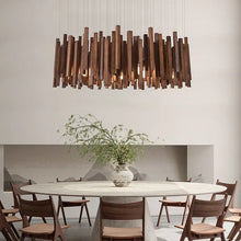 Load image into Gallery viewer, INSPIRA LIFESTYLES | Wood Block Chandelier - WOODEN LIGHT FIXTURE, WOODEN CHANDELIER, WOOD PENDANT LIGHT, WOOD LIGHT, WOOD CHANDELIER, MODERN PENDANT LIGHT, MODERN CHANDELIER, Luxury Pendant Light, LUXURY CHANDELIER, Living Room Chandelier, Kitchen Chandelier, Dining Room Chandelier, Designer Chandelier, Contemporary, BEDROOM LIGHT, LIVING ROOM LIGHT, ACCENT LIGHT, SCULPTURAL LIGHT, FEATURE LIGHT, MODERN LIGHT, RESTAURANT LIGHT, HOTEL LIGHT, UNIQUE LIGHT, Contemporary Lighting Fixture, STAIR LIGHT
