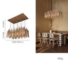 Load image into Gallery viewer, INSPIRA LIFESTYLES | Wood Block Chandelier - WOODEN LIGHT FIXTURE, WOODEN CHANDELIER, WOOD PENDANT LIGHT, WOOD LIGHT, WOOD CHANDELIER, MODERN PENDANT LIGHT, MODERN CHANDELIER, Luxury Pendant Light, LUXURY CHANDELIER, Living Room Chandelier, Kitchen Chandelier, Dining Room Chandelier, Designer Chandelier, Contemporary, BEDROOM LIGHT, LIVING ROOM LIGHT, ACCENT LIGHT, SCULPTURAL LIGHT, FEATURE LIGHT, MODERN LIGHT, RESTAURANT LIGHT, HOTEL LIGHT, UNIQUE LIGHT, Contemporary Lighting Fixture, STAIR LIGHT
