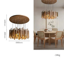 Load image into Gallery viewer, INSPIRA LIFESTYLES | Wood Block Chandelier - WOODEN LIGHT FIXTURE, WOODEN CHANDELIER, WOOD PENDANT LIGHT, WOOD LIGHT, WOOD CHANDELIER, MODERN PENDANT LIGHT, MODERN CHANDELIER, Luxury Pendant Light, LUXURY CHANDELIER, Living Room Chandelier, Kitchen Chandelier, Dining Room Chandelier, Designer Chandelier, Contemporary, BEDROOM LIGHT, LIVING ROOM LIGHT, ACCENT LIGHT, SCULPTURAL LIGHT, FEATURE LIGHT, MODERN LIGHT, RESTAURANT LIGHT, HOTEL LIGHT, UNIQUE LIGHT, Contemporary Lighting Fixture, STAIR LIGHT
