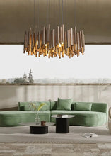 Load image into Gallery viewer, INSPIRA LIFESTYLES | Wood Block Chandelier - WOODEN LIGHT FIXTURE, WOODEN CHANDELIER, WOOD PENDANT LIGHT, WOOD LIGHT, WOOD CHANDELIER, MODERN PENDANT LIGHT, MODERN CHANDELIER, Luxury Pendant Light, LUXURY CHANDELIER, Living Room Chandelier, Kitchen Chandelier, Dining Room Chandelier, Designer Chandelier, Contemporary, BEDROOM LIGHT, LIVING ROOM LIGHT, ACCENT LIGHT, SCULPTURAL LIGHT, FEATURE LIGHT, MODERN LIGHT, RESTAURANT LIGHT, HOTEL LIGHT, UNIQUE LIGHT, Contemporary Lighting Fixture, STAIR LIGHT
