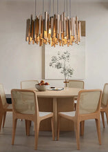 Load image into Gallery viewer, INSPIRA LIFESTYLES | Wood Block Chandelier - WOODEN LIGHT FIXTURE, WOODEN CHANDELIER, WOOD PENDANT LIGHT, WOOD LIGHT, WOOD CHANDELIER, MODERN PENDANT LIGHT, MODERN CHANDELIER, Luxury Pendant Light, LUXURY CHANDELIER, Living Room Chandelier, Kitchen Chandelier, Dining Room Chandelier, Designer Chandelier, Contemporary, BEDROOM LIGHT, LIVING ROOM LIGHT, ACCENT LIGHT, SCULPTURAL LIGHT, FEATURE LIGHT, MODERN LIGHT, RESTAURANT LIGHT, HOTEL LIGHT, UNIQUE LIGHT, Contemporary Lighting Fixture, STAIR LIGHT
