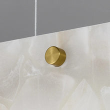 Load image into Gallery viewer, Inspira Lifestyles - White marble linear LED modern chandelier pendant light detail
