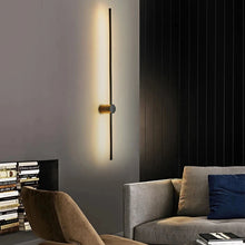 Load image into Gallery viewer, INSPIRA LIFESTYLES - Minimalist Wall Light, Modern Linear Tube LED Wall Lamp, Contemporary LED Wall Light, Sleek Linear Tube Lamp, Minimalist Wall ScModern LED Wall Lamp, Bedroom LED Lighting, Sleek Wall Light Fixture, Contemporary Bedside Lamp, Stylish Bedroom Wall Light, Energy-Efficient LED Wall Lamp, Elegant LED Reading Light, Modern Bedside Sconce, Black LED Wall Light, Bedroom Decor Lighting, Adjustable LED Wall Fixture, Cozy Bedroom Illuminationonce, Up-Down LED Wall Fixture, Black Gold Wall Light
