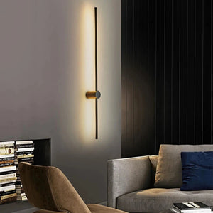 INSPIRA LIFESTYLES - Minimalist Wall Light, Modern Linear Tube LED Wall Lamp, Contemporary LED Wall Light, Sleek Linear Tube Lamp, Minimalist Wall ScModern LED Wall Lamp, Bedroom LED Lighting, Sleek Wall Light Fixture, Contemporary Bedside Lamp, Stylish Bedroom Wall Light, Energy-Efficient LED Wall Lamp, Elegant LED Reading Light, Modern Bedside Sconce, Black LED Wall Light, Bedroom Decor Lighting, Adjustable LED Wall Fixture, Cozy Bedroom Illuminationonce, Up-Down LED Wall Fixture, Black Gold Wall Light