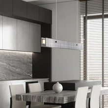 Load image into Gallery viewer, INSPIRA LIFESTYLES - Bella Glass Linear Pendant, RESTAURANT LIGHT, RECTANGLE LIGHT, RECEPTION COUNTER LIGHT, PENDANT LIGHT, MODERN PENDANT LIGHT, MODERN LIGHT, MINIMALIST LIGHT, MINIMAL LIGHT FIXTURE, MEETING ROOM LIGHT, LINEAR LIGHT, LED LIGHTING, LIGHT FIXTURE, LONG LED LIGHT, KITCHEN ISLAND LIGHT, HOTEL LIGHT, HANGING LIGHT, GLASS LINEAR CHANDELIER, GLASS LIGHT FIXTURE, GLASS CHANDELIER, FEATURE LIGHT, DINING LIGHT, BOARDROOM LIGHT, ACCENT LIGHT
